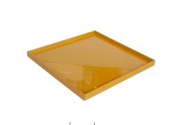 Curry square lacquer tray 21*21*H1cm